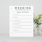 Minimale formele uitnodiging Huwelijksbriefpapier (Staand voorkant)