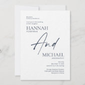 Minimale formele uitnodiging voor moderne marinebl (Voorkant)