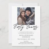 Minimale foto 40-jarig jubileum kaart (Voorkant)