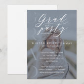 Minimale foto Afstudeerder Partij Moderne Calligra Kaart (Voorkant / Achterkant)