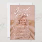 Minimale foto-Afstudeerder Partij Moderne Calligra Kaart (Voorkant)