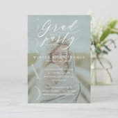 Minimale foto Afstudeerder Partij Moderne Calligra Kaart (Staand voorkant)