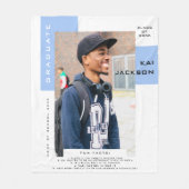 Minimale foto Afstuderen foto Fun Facts Keepslag Fleece Deken (Voorkant)