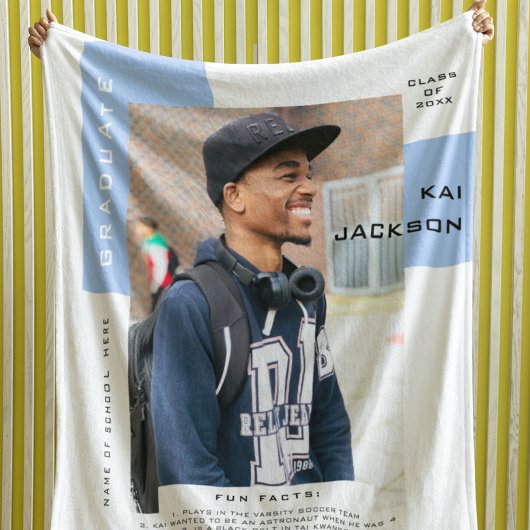 Minimale foto Afstuderen foto Fun Facts Keepslag Fleece Deken