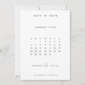 Minimale Foto Ampersand Monogram Kalender Trouwdag Save The Date (Voorkant)