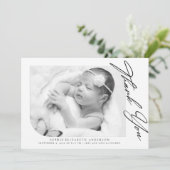 Minimale foto-Baby Hartelijk dank  Bedankkaart (Staand voorkant)