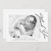 Minimale foto-Baby Hartelijk dank  Bedankkaart (Voorkant / Achterkant)