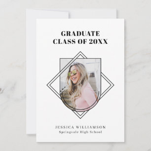 Minimale foto badge graduate school universiteit aankondiging