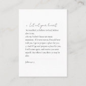 Minimale foto begrafenis aandenken visitekaartje (Achterkant)