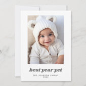 Minimale foto Beste jaar, maar Moderne Kerstmis Feestdagenkaart (Voorkant)