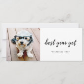 Minimale foto Beste jaar, maar Moderne Kerstmis Feestdagenkaart (Voorkant)