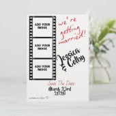 Minimale Foto Bewaar de Datum Aangepast Modern Save The Date (Staand voorkant)