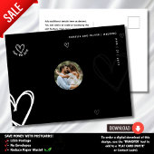 MINIMALE FOTO Bewaar de datum - Zwart Kwaliteit Mo Briefkaart