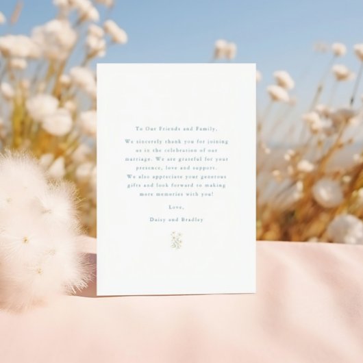 Minimale foto bruiloft bericht plat dank u kaart