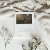 Minimale foto-bruiloft Hartelijk dank Bedankkaart