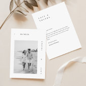 Minimale foto-bruiloft Hartelijk dank Bedankkaart