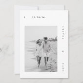 Minimale foto-bruiloft Hartelijk dank Bedankkaart (Voorkant)