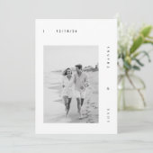 Minimale foto-bruiloft Hartelijk dank Bedankkaart (Staand voorkant)