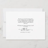 Minimale foto-bruiloft Hartelijk dank Bedankkaart (Achterkant)