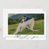 Minimale foto-bruiloft Hartelijk dank Bedankkaart (Voorkant / Achterkant)