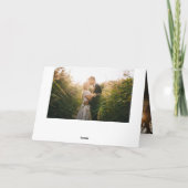 Minimale foto-bruiloft met hartscript bedankkaart (Achterkant)