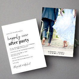 Minimale foto bruiloft receptie save the date