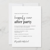 Minimale foto bruiloft receptie save the date (Voorkant)