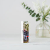 Minimale foto Bruiloft Registratie Register Invoeg Mini Visitekaartje (Staand voorkant)