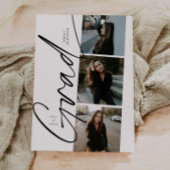 Minimale foto-collage Moderne script Afstuderen Kaart