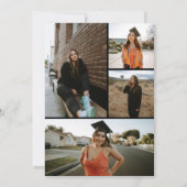Minimale foto-collage Moderne scriptie Afstuderen Aankondiging (Achterkant)
