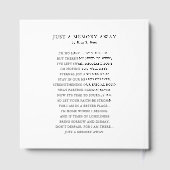 Minimale Foto Condoleance 'In Loving Memory' Gastenboek (Achterkant)