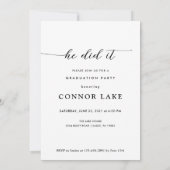 Minimale foto die hij maakte van de GraduPartij Kaart (Achterkant)