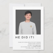 Minimale foto die hij maakte... zwart wit Afstuder Kaart (Voorkant)