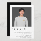 Minimale foto die hij maakte... zwart wit Afstuder Kaart (Voorkant / Achterkant)