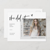 Minimale foto die ze maakte van het Afstuderen Briefkaart (Voorkant / Achterkant)