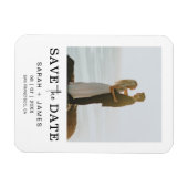 Minimale foto elegant Modern slaat de datum op Magneet (Horizontaal)