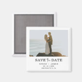 Minimale foto elegant Modern slaat de datum op Magneet (Voorkant / Achterkant)