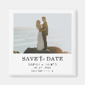 Minimale foto elegant Modern slaat de datum op Magneet (Voorkant)