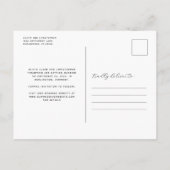 Minimale foto Emerald Green Gold Bewaar de datum Aankondigingskaart (Achterkant)