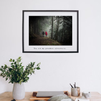 Minimale foto- en schrijfmachinekaart poster