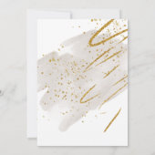 Minimale foto Gold Sparkle Blush Waterverf Save The Date (Achterkant)