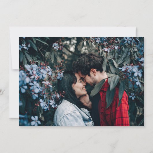 Minimale foto grappige bruiloft opslaan van de dat kaart (Achterkant)