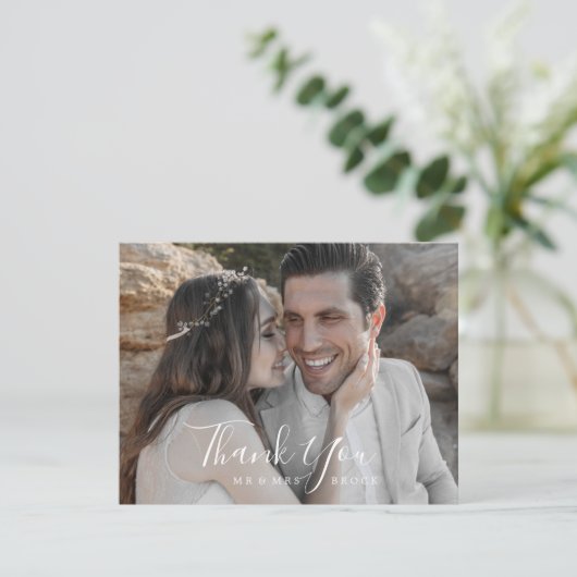 Minimale foto Hartelijk dank Bedankkaart (Staand voorkant)