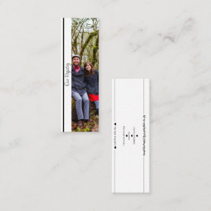 Minimale foto-huwelijksregistratie registerinzetst mini visitekaartje