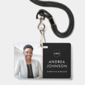 Minimale foto-id-Kaart met aangepaste Logo Badge (Front with Lanyard)
