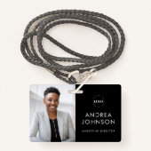 Minimale foto-id-Kaart met aangepaste Logo Badge (Voorkant met draagriem)