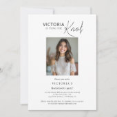 Minimale foto ik bind de knoop bachelorette kaart (Voorkant)