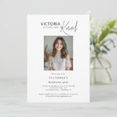 Minimale foto ik bind de knoop bachelorette kaart (Staand voorkant)