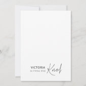 Minimale foto ik bind de knoop bachelorette kaart (Achterkant)