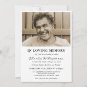 Minimale foto in het houden van geheugen begrafeni kaart (Voorkant)